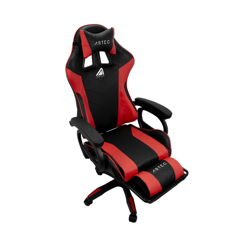 Silla Gamer Reclinable Con Apoyapie Color Negro Y Rojo Silla Gamer Reclinable Con Apoyapie Color Negro Y Rojo