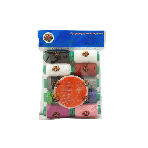Set de hilos para coser x10 colores y agujas Set De Hilos Para Coser X10 Colores Y Agujas