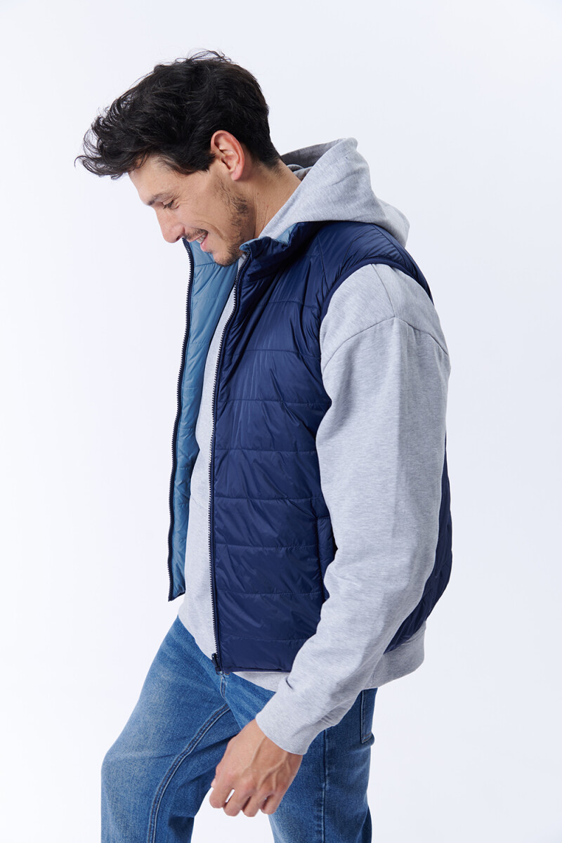 Chaleco abrigo reversible Azul