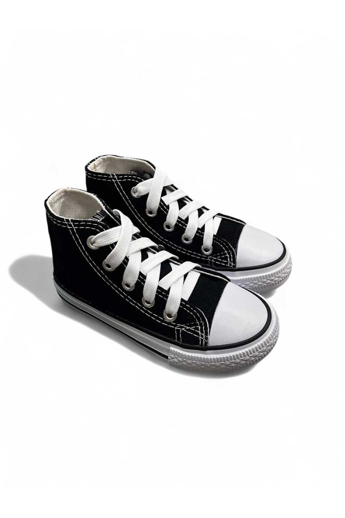 BOTA DEPORTIVA MEDIO BASKET LONA NIÑO Negro