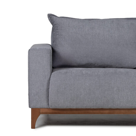 Sofá Oregon - Tela Microfibra - 3 cuerpos AA-13 (Gris)