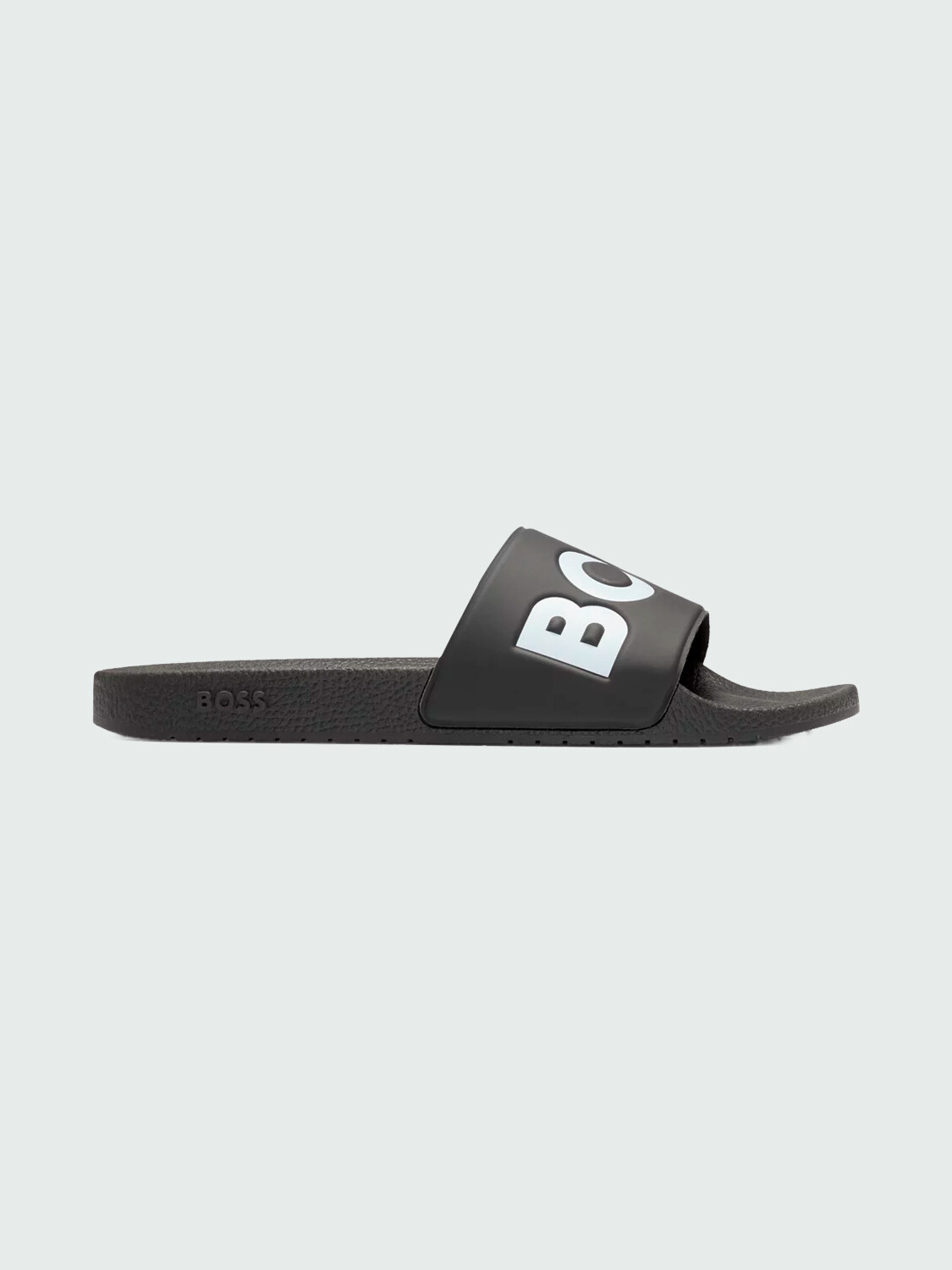 BOSS - Sandalias Italianas con Logo Negro