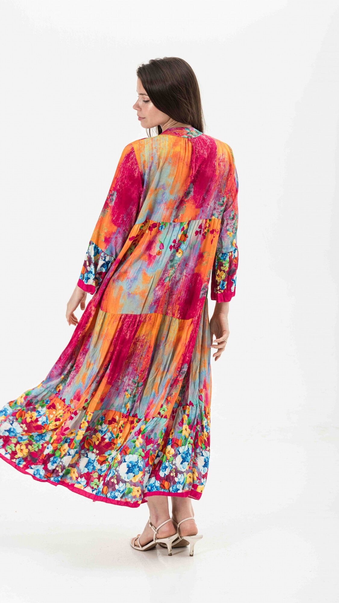 VESTIDO NITTA ESTAMPADO NARANJA