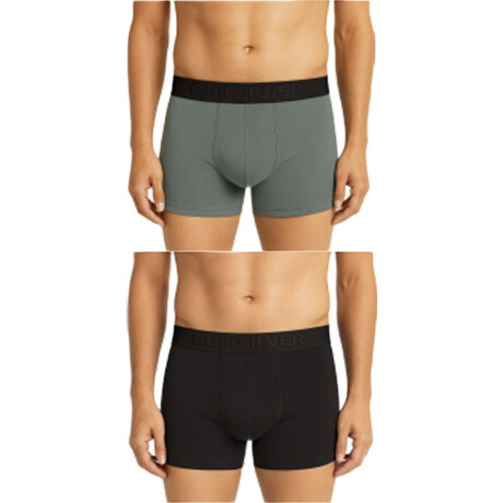 Boxer Quiksilver Classic Gris oscuro / Gris / Negro