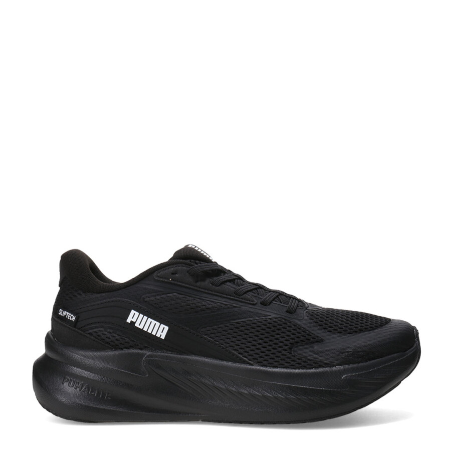 Championes de Hombre Puma Max Stride Lite Ls Sliptech Negro - Blanco
