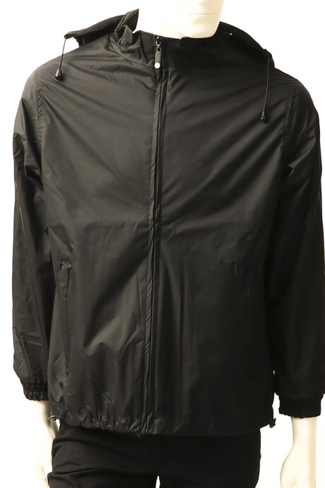 Campera impermeable forro polar Negro