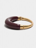 Pulsera Rígida De Esmalte violeta