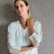 Remera Julia combinado crudo beige