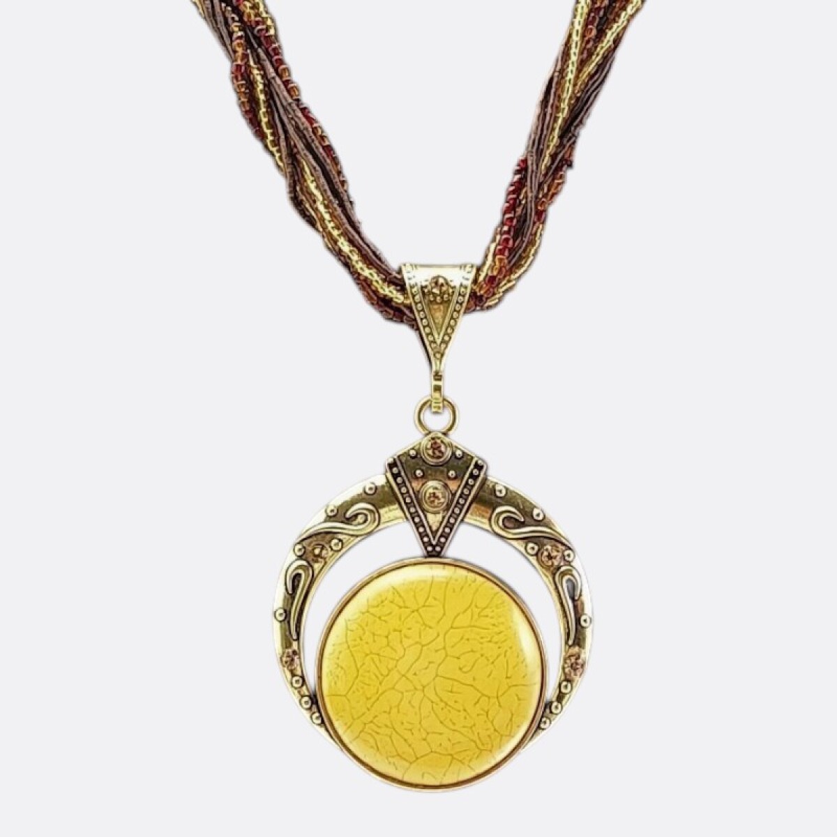 Collar Luna Mujer Varios Colores - Marrón 