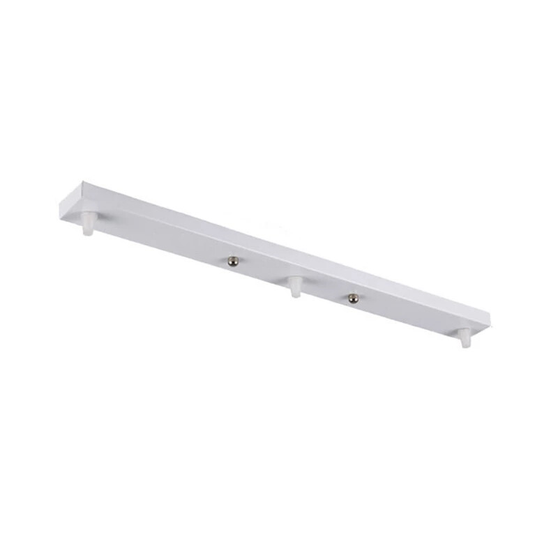 BASE RECTANGULAR LINEAL PARA 3 COLGANTES 100cm Base Lineal para 3 Colgantes Grande Blanco