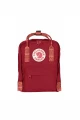 Kanken Mini Deep Red - Folk Pattern