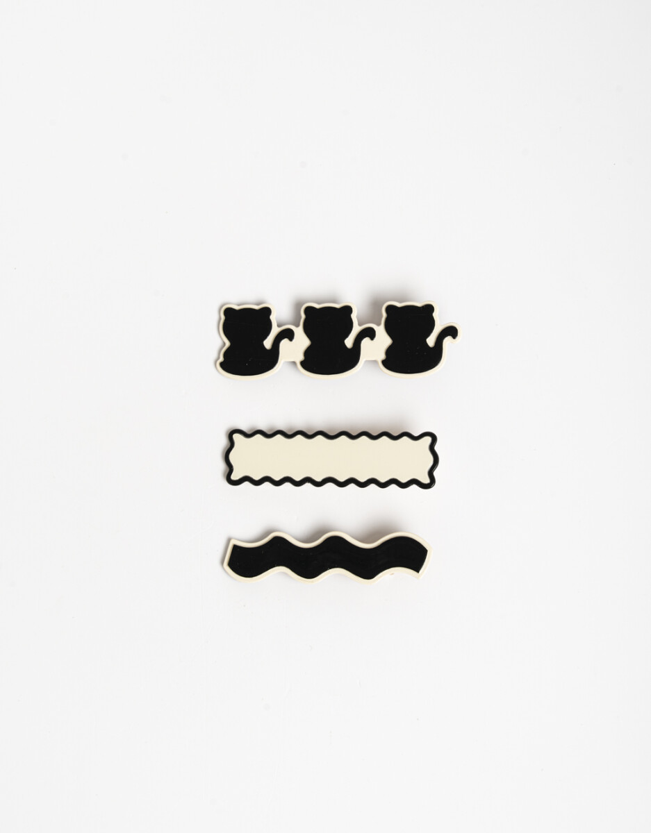 Set De 3 Horquillas Bicolor Funny. 
