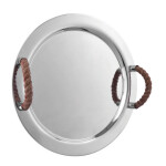 BANDEJA REDONDA ACERO C/ASAS CUERDA D35CM BANDEJA REDONDA ACERO C/ASAS CUERDA D35CM