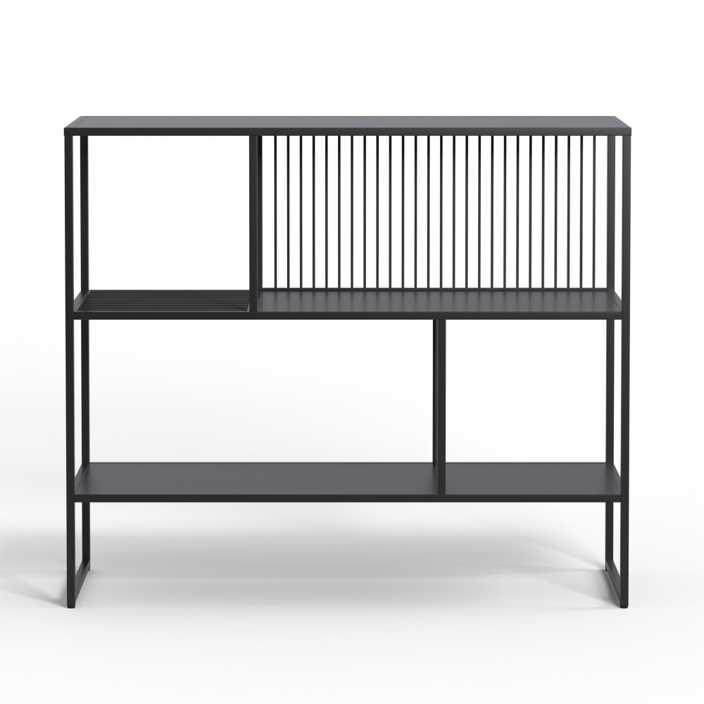 BIBLIOTECA METAL NEGRO OLIVIA