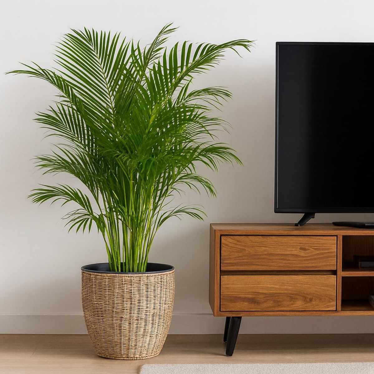 Macetero Simil Mimbre - Grande 