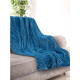 Manta Frazada Polar Suave Invierno 1 plazas Abrigada Azul