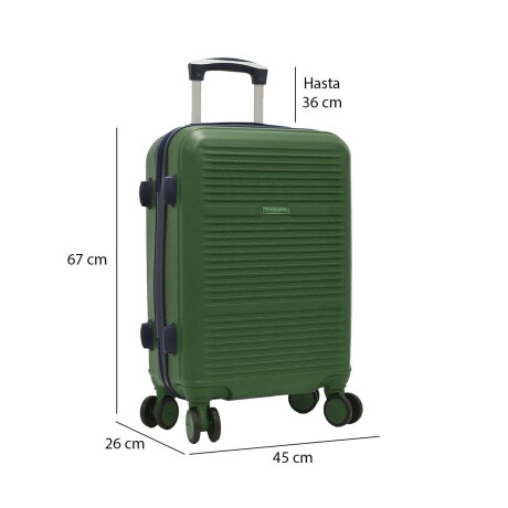 Set Viaje Valija Rígida Mediana + Neceser + Mochila Plegable Verde