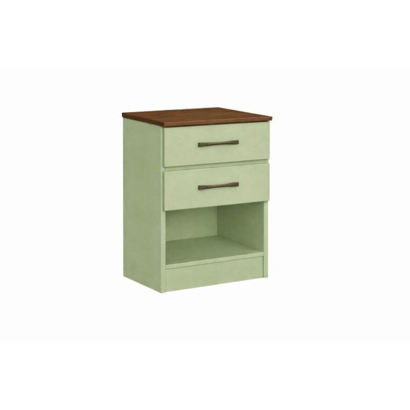 Mesa de luz Aurora 2 Cajones color ANGELIN color PISTACHO