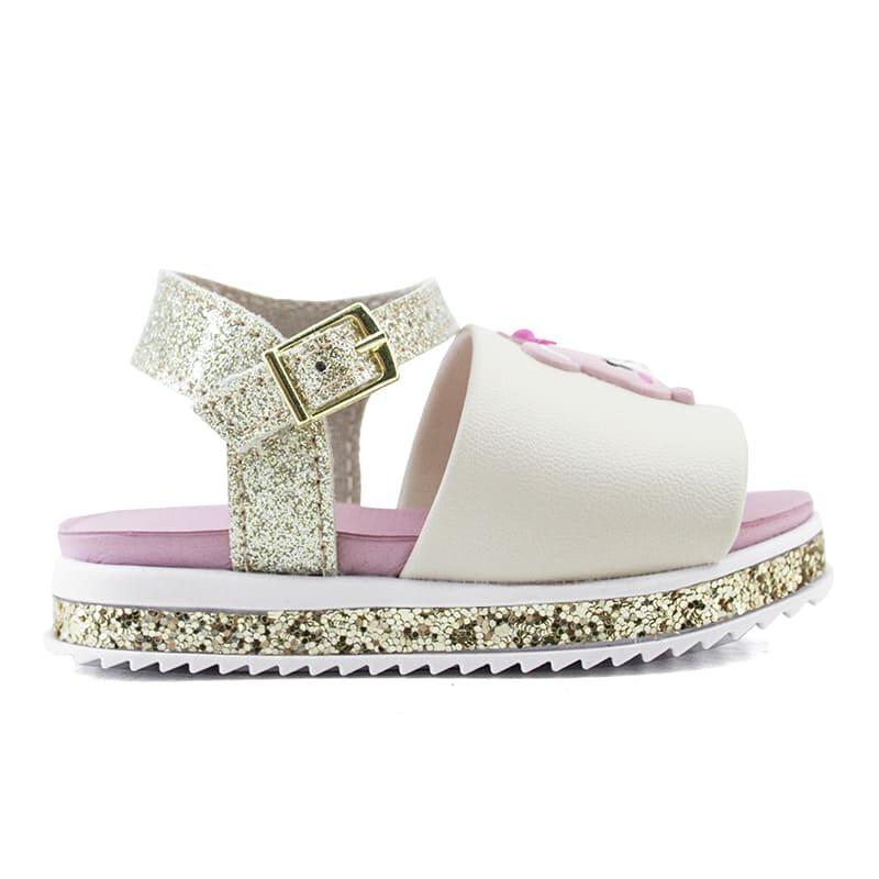 Sandalia Molekinha Casual de Niños - 2724.116-28656 Crema-dorado