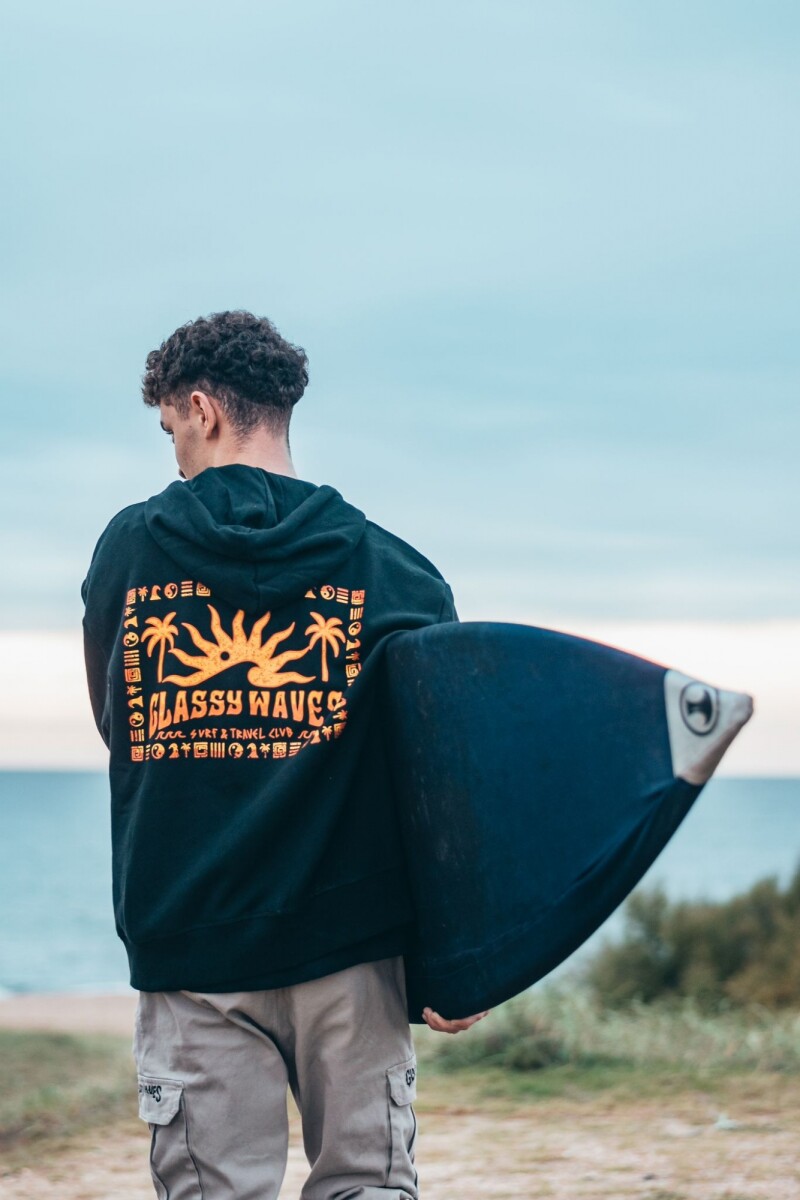 Hoodie Lava Over Fit / Negro 