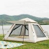 Carpa con Avance Liviana Impermeable Ventilada Capacidad 6 a 7 personas Beige