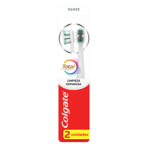 Cepillo dental x2 Colgate Total limpieza espumosa Cepillo dental x2 Colgate Total limpieza espumosa