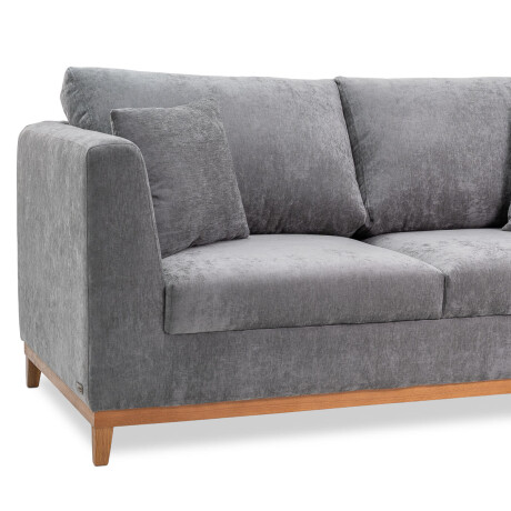 Sofá Belfast - Tela Microfibra - 2 cuerpos 2222 (Grafito)