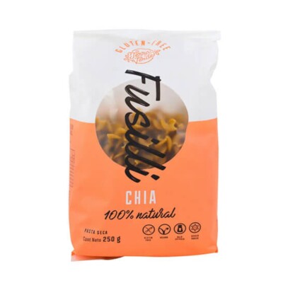 Fusilli De Chía 250g Pasta De Chia Fusilli 250gr