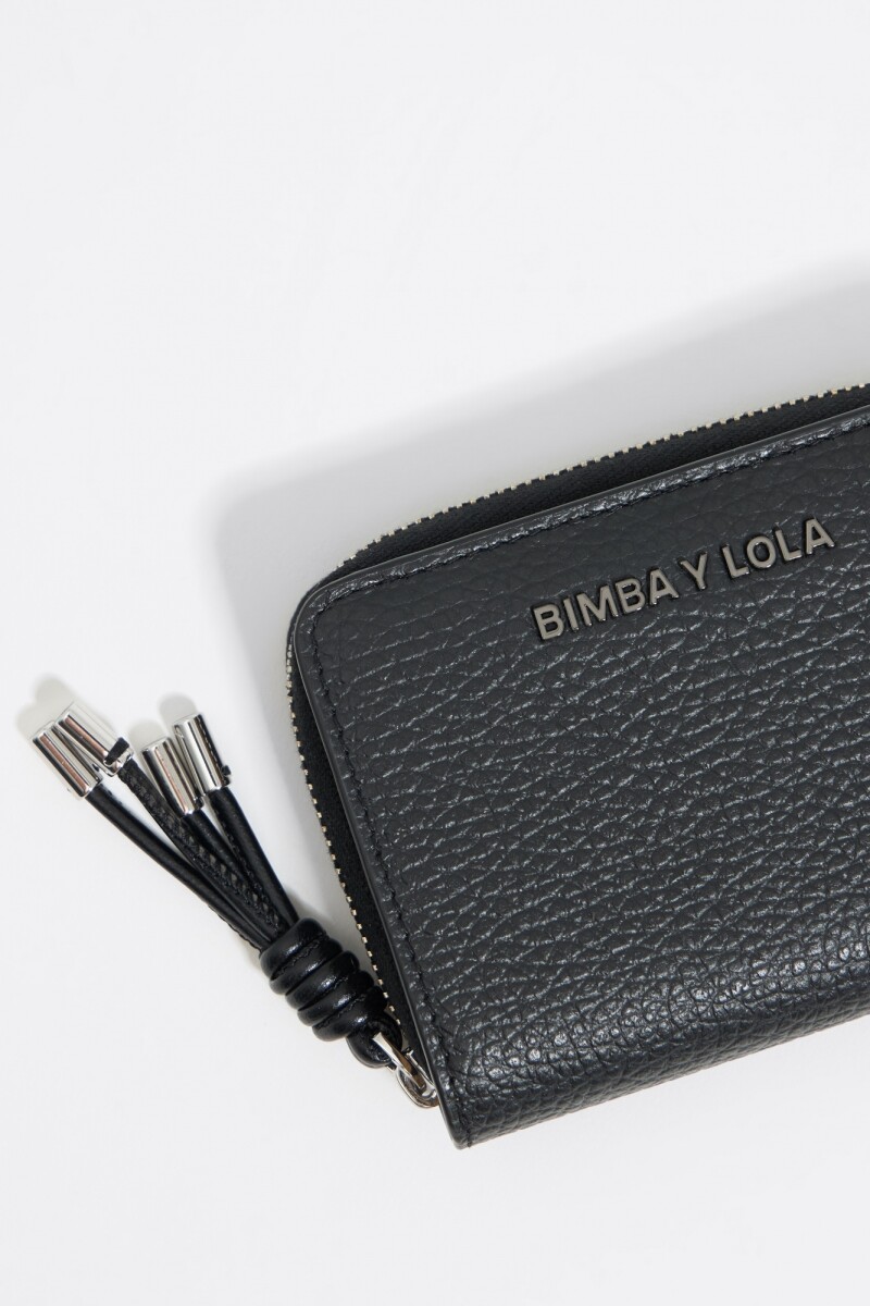 CARTERA SOLAPA PIEL Negro