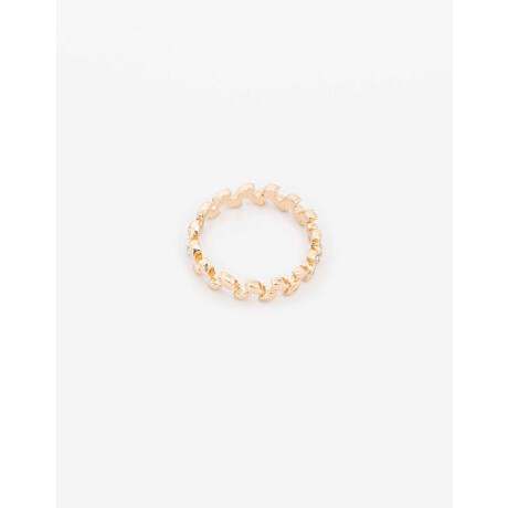 Anillo Hojitas Strass Dorado