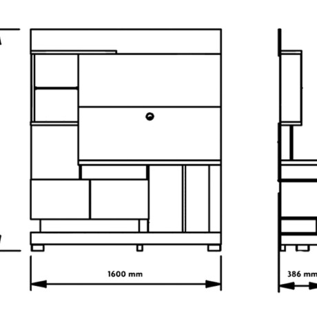 Home Theater Rack para Tv Modelo Turín Natural Outlet