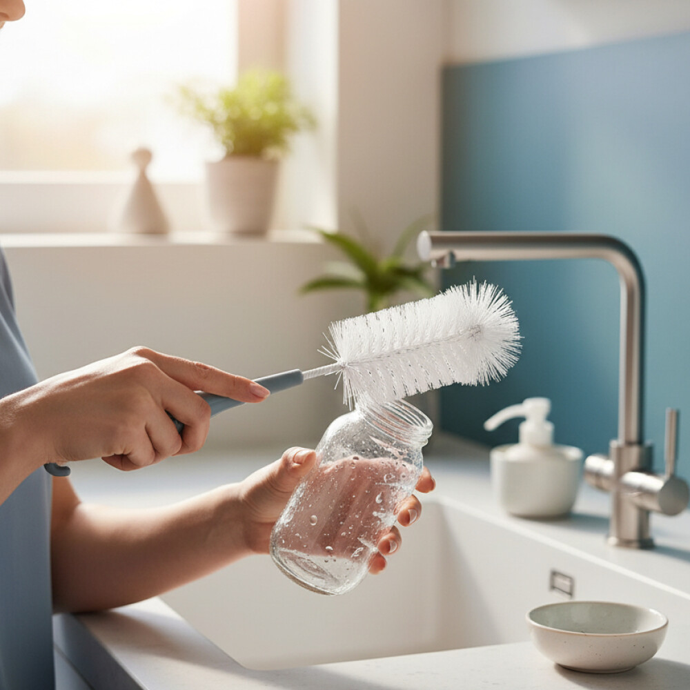 Cepillo limpia biberon LORELLI celeste