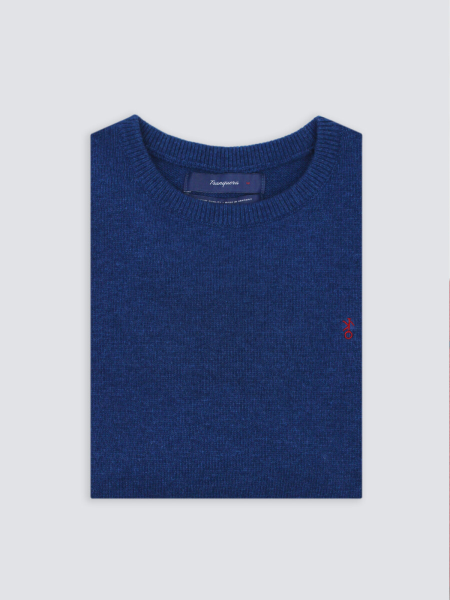 Buzo Cuello Base de Lana - Azul Francia 