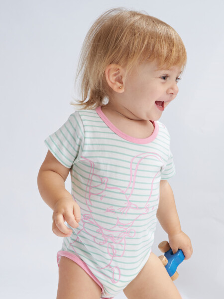 Body manga corta estampado Dumbo- Verde