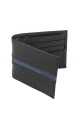 Billetera de cuero con vista en tapa Negro