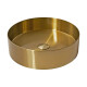 Bacha Redonda Acero Inox Con Valvula Pop Up 36X36X11 Dorada