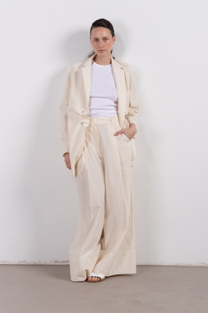 PANTALÓN ANCHO Crema