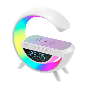 Lampara Veladora Portatil Cargador Parlante Pantalla Reloj Lampara Veladora Portatil Cargador Parlante Pantalla Reloj