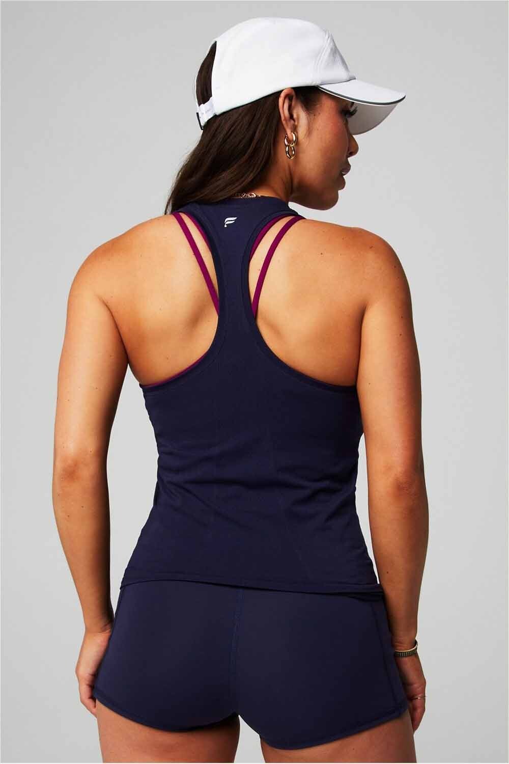 Top Feather Tech+ Racerback Mujer Deep Navy