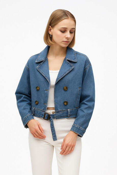 Chaqueta Aitiana Azul Grisaceo