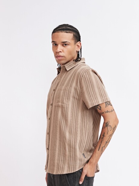 CAMISA RAY MARRON