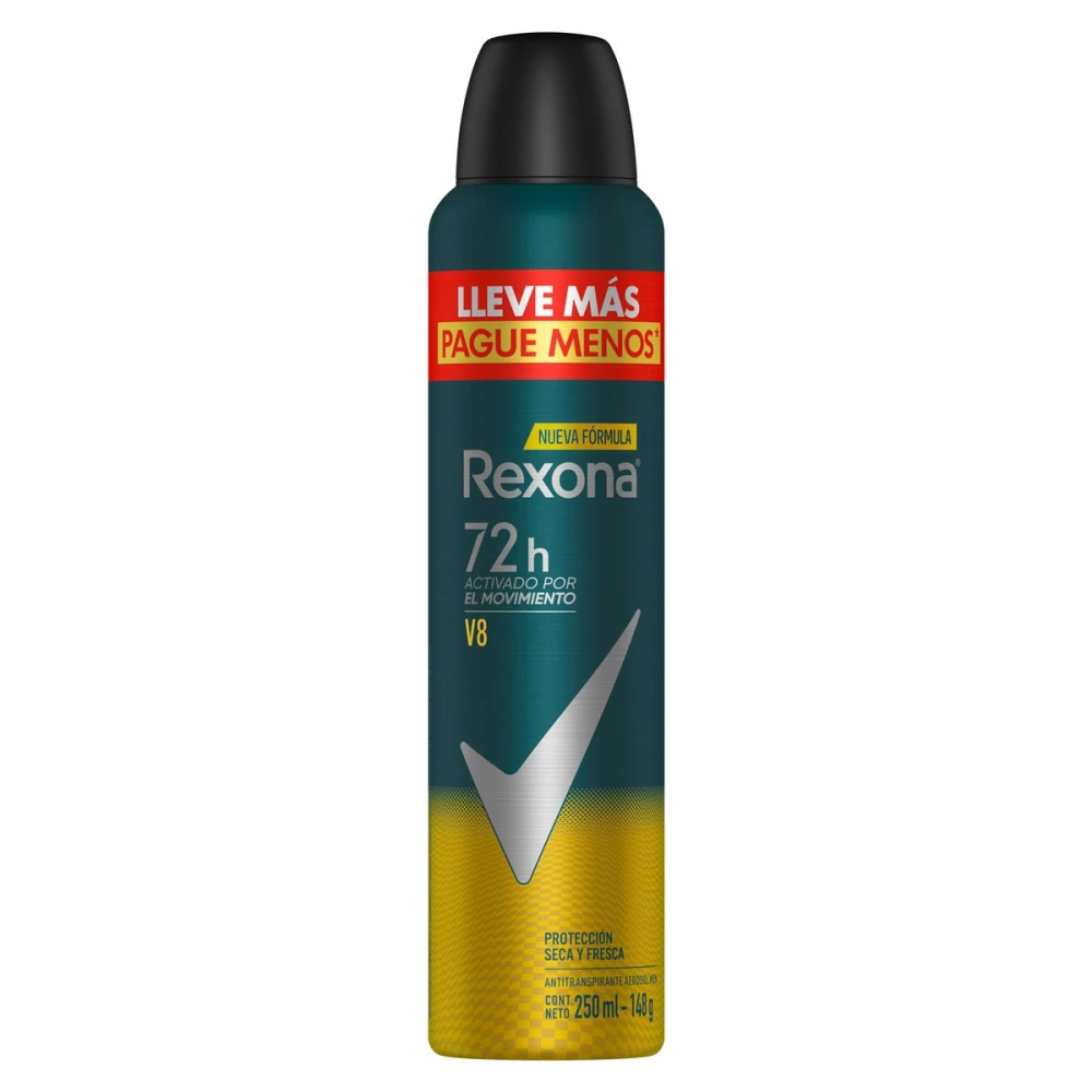 REXONA V8 DEO SPRAY LLEVE MAS PAG.MENOS