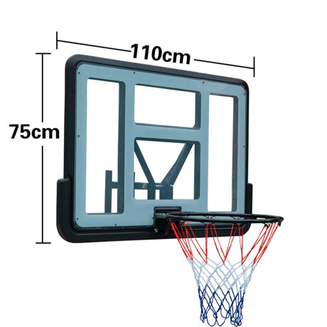 Tablero Basket 110x75+ Aro C/Resortes+ Red+ Soporte Bkt001018