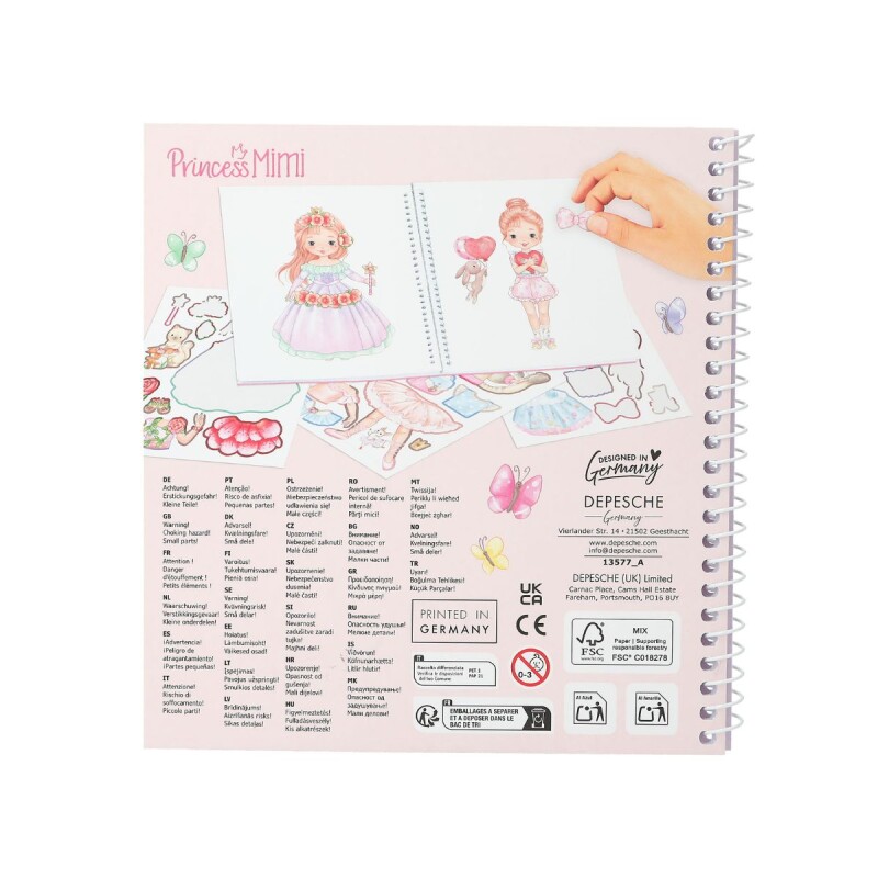 Libro con stickers Top Model - Dress me up Princess Mimi Libro con stickers Top Model - Dress me up Princess Mimi