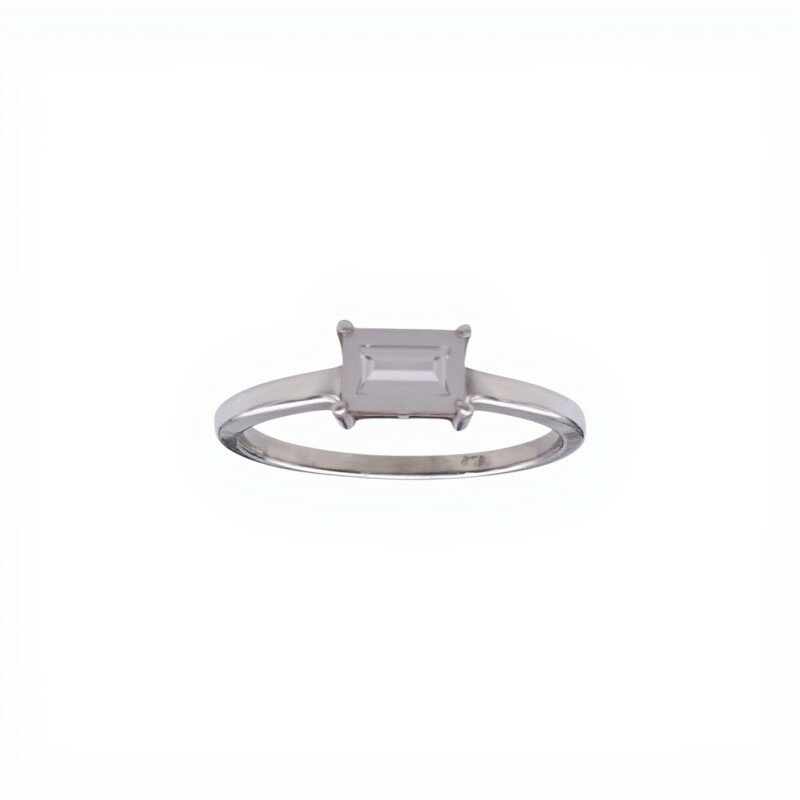 Anillo Cuadrado-Plata rodinada-Piedra Luna-AN2022 conpiedra