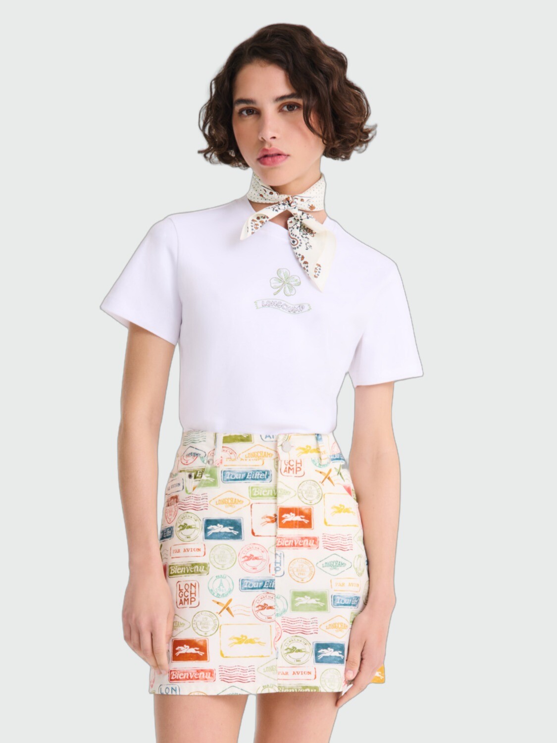 LONGCHAMP - PAÑUELO DE SEDA FRENCH BANDANA 50X50 CM M19