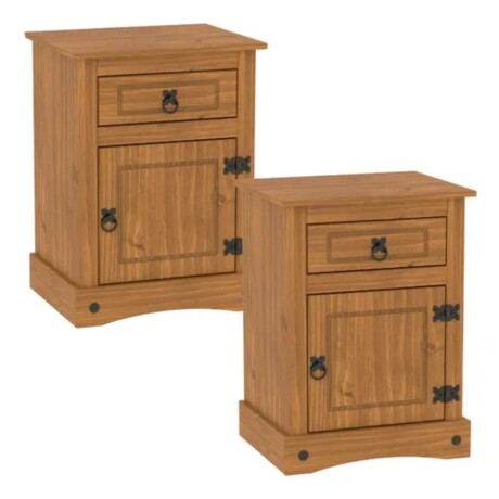 Promo 2 Mesa De Luz Linea Naturale ROBLE