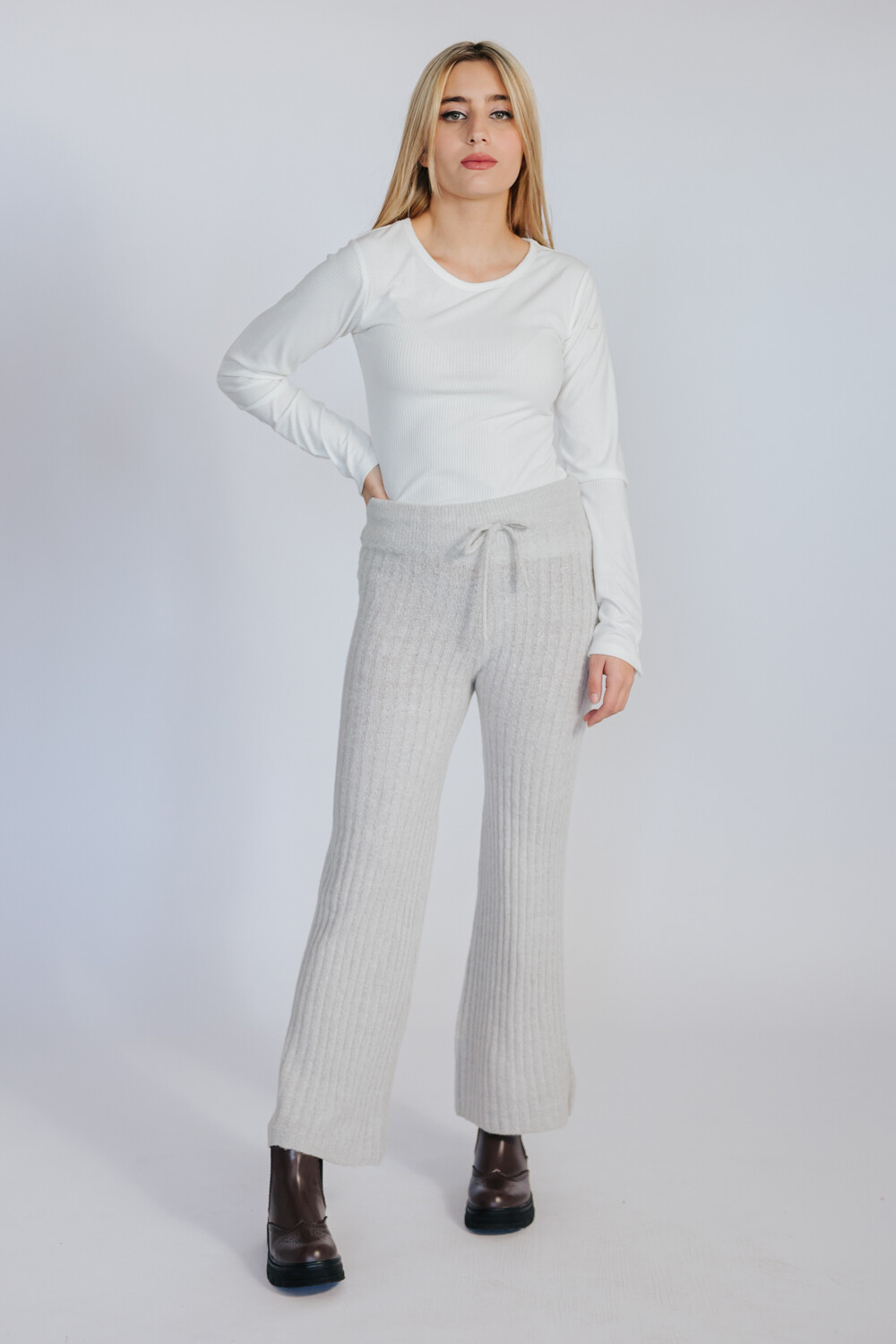 Pantalon Rizam 0203 Gris Melange Medio