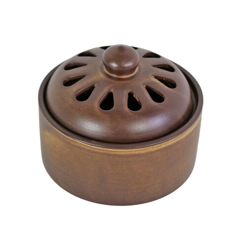 QUEMADOR P/INCIENSO CERAMICA MARRON 10X7.5CM Unica