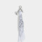 Llavero Metal Llavero Y Charm De Bandana Con Relicario - Blanco